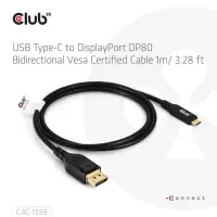 CLUB3D CAC-1559 videokaabliadapter 1 m USB tüüp-C DisplayPort Must – pilt 11