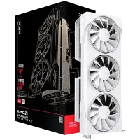 XFX Swift AMD Radeon RX 9070XT White Triple fan Gaming Edition with 16GB GDDR6 HDMI 3xDP, AMD RDNA 4