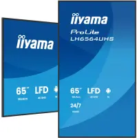 iiyama LH6564UHS-B1AG infoekraan Digital signage lameekraan 165,1 cm (65") WiFi 500 cd/m² 4K Ultra HD Must Sisseehitatud protsessor Android 24/7