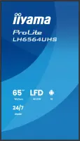 iiyama LH6564UHS-B1AG infoekraan Digital signage lameekraan 165,1 cm (65") WiFi 500 cd/m² 4K Ultra HD Must Sisseehitatud protsessor Android 24/7 – pilt 4