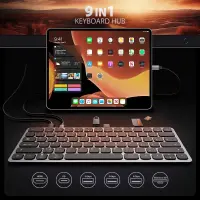 Axagon HMC-KB-US sülearvuti dokk ja pordireplikaator Juhtmega ühendatud USB 3.2 Gen 1 (3.1 Gen 1) Type-C Hall – pilt 9