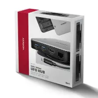 Axagon HMC-UFO USB-C Hub M.2 SATA/NVMe 1 Gbit/s Ethernet 384 kHz Audio Juhtmega ühendatud USB 3.2 Gen 2 (3.1 Gen 2) Type-C Must – pilt 20