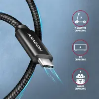 Axagon BUCM4X-CM10AB USB-kaabel USB4 Gen 3x2 1 m USB C 40 Gbit/s 240 W Must – pilt 26