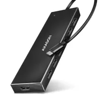 Axagon HUE-F7C 7x USB 3.2 Gen 1 ALU FLAT hub micro power IN 30cm USB-C USB 3.2 Gen 1 (3.1 Gen 1) Type-A 5000 Mbit/s Must – pilt 4