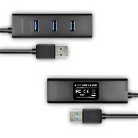 Axagon HUE-S2BP jaotur USB 3.2 Gen 1 (3.1 Gen 1) Type-A 5000 Mbit/s Must – pilt 13