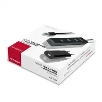 Axagon HUE-S2BP jaotur USB 3.2 Gen 1 (3.1 Gen 1) Type-A 5000 Mbit/s Must – pilt 25