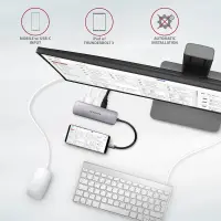 Axagon HMC-5 sülearvuti dokk ja pordireplikaator Juhtmega ühendatud USB 3.2 Gen 1 (3.1 Gen 1) Type-C Hall – pilt 23