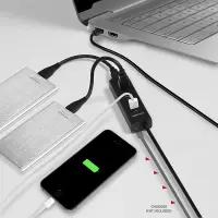 Axagon HUE-S2BL jaotur USB 3.2 Gen 1 (3.1 Gen 1) Type-A 5000 Mbit/s Must – pilt 11