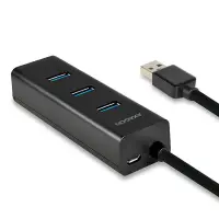 Axagon HUE-S2B jaotur USB 3.2 Gen 1 (3.1 Gen 1) Type-A 5000 Mbit/s Must – pilt 3