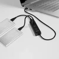 Axagon HUE-S2B jaotur USB 3.2 Gen 1 (3.1 Gen 1) Type-A 5000 Mbit/s Must – pilt 21