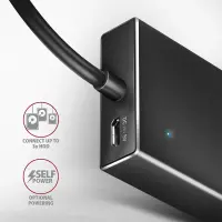 Axagon HUE-F7A 7x USB 3.2 Gen 1 ALU FLAT hub micro power IN 1m USB-A USB 3.2 Gen 1 (3.1 Gen 1) Type-A 5000 Mbit/s Must – pilt 3