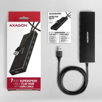 Axagon HUE-F7A 7x USB 3.2 Gen 1 ALU FLAT hub micro power IN 1m USB-A USB 3.2 Gen 1 (3.1 Gen 1) Type-A 5000 Mbit/s Must – pilt 13
