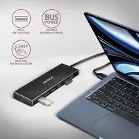 Axagon HUE-F7A 7x USB 3.2 Gen 1 ALU FLAT hub micro power IN 1m USB-A USB 3.2 Gen 1 (3.1 Gen 1) Type-A 5000 Mbit/s Must – pilt 17