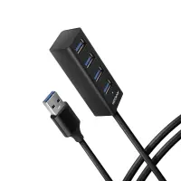 Axagon HUE-M1AL jaotur USB 3.2 Gen 1 (3.1 Gen 1) Type-A 5000 Mbit/s Must – pilt 7