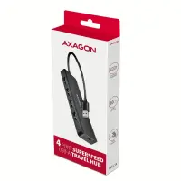 Axagon HUE-C1A jaotur USB 3.2 Gen 1 (3.1 Gen 1) Type-A 5000 Mbit/s Must – pilt 8