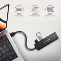Axagon HUE-C1A jaotur USB 3.2 Gen 1 (3.1 Gen 1) Type-A 5000 Mbit/s Must – pilt 9