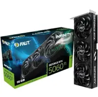 Graphics Card|PALIT|NVIDIA GeForce RTX 5060 Ti|16 GB|GDDR7|128 bit|PCIE 5.0 16x|Memory 1750 MHz|Triple slot Fansink|1xHDMI|3xDisplayPort|NE7506T019T1-GB2061S