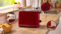 Bosch Compact Toaster | TAT3M124 MyMoment | Number of slots 2 | Housing material Plastic | Red – pilt 6