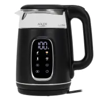Adler Kettle with LED Display | AD 1305 | Electric | 2200 W | 1.7 L | Plastic | 360° rotational base | Black/Silver