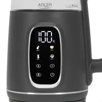 Adler Kettle with LED Display | AD 1305 | Electric | 2200 W | 1.7 L | Plastic | 360° rotational base | Grey – pilt 8