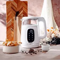 Adler Kettle with LED Display | AD 1305 | Electric | 2200 W | 1.7 L | Plastic | 360° rotational base | White/Silver – pilt 6