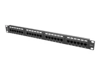 Lanberg | Patch Panel 24 port 1U 19" CAT.6 UTP | PPU6-1024-B | Black