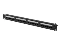 Lanberg | Patch Panel 24 port 1U 19" CAT.6A UTP | PPUA-1024-B | Black