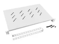 Lanberg 19" fixed shelf 1U/483x300mm, max load capacity up to 25kg | AK-1004-S | Grey