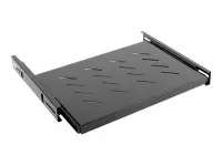 Lanberg 19" sliding shelf 1U/465x347mm, max load capacity up to 60kg | AK-1006-B | Black