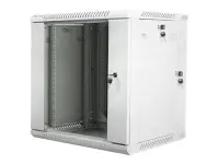 Lanberg | Rack cabinet 19" double-section wall-mount 12U/600x600 (flat pack) | WF02-6612-10S | Grey