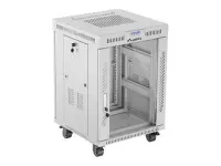 Lanberg | Rack cabinet 19" free-standing 15U/600x600 (flat pack) with glass door, LCD | FF01-6615-12SL | Grey