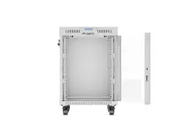 Lanberg | Rack cabinet 19" free-standing 15U/600x600 (flat pack) with glass door, LCD | FF01-6615-12SL | Grey
