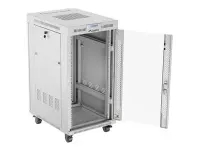 Lanberg | Rack cabinet 19" free-standing 22U/600x800 (flat pack) with glass door | FF01-6822-12SL | Grey