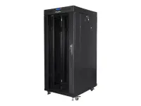 Lanberg | Rack cabinet 19" free-standing 27U/800x1000 (flat pack) with glass door, LCD | FF01-8027-12BL | Black