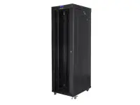 Lanberg | Rack cabinet 19" free-standing 42U/600x1000 (flat pack) with glass door lCD V2 | FF01-6042-12BL | Black