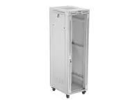 Lanberg | Rack cabinet 19" free-standing 42U/600x800 (flat pack) with glass door, LCD | FF01-6842-12SL | Grey