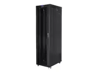 Lanberg | Rack cabinet 19" free-standing 47U/800x1000 (flat pack) with glass door, LCD | FF01-8047-12BL | Black