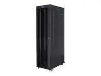Lanberg | Rack cabinet 19" free-standing 47U/800x1200 (flat pack) with glass door, LCD | FF01-8247-12BL | Black