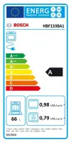 Bosch Oven | HBF133BA1 | 66 L | Electric | EcoClean | Knobs | Height 59.5 cm | Width 59.4 cm | Black – pilt 6