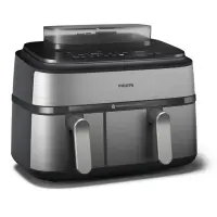 Philips Dual Basket Airfryer | NA555/00 5000 series | Power 2750 W | Capacity 9 L | RapidAir Plus | Silver – pilt 2