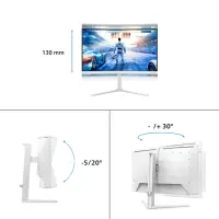 Philips | 27M2C5501/00 | 27 " | VA | Quad HD | 16:9 | 1 ms | 2560 x 1440 pixels | 300 cd/m² | HDMI ports quantity 2 | White – pilt 19