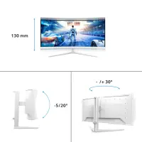 Philips | 34M2C5501A/00 | 34 " | VA | WQHD | 21:9 | 180 Hz | 1 ms | 3440 x 1440 pixels | 300 cd/m² | HDMI ports quantity 2 | White – pilt 14