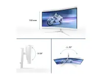 Philips | 34M2C5501A/00 | 34 " | VA | WQHD | 21:9 | 180 Hz | 1 ms | 3440 x 1440 pixels | 300 cd/m² | HDMI ports quantity 2 | White – pilt 24