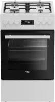 BEKO Cooker | FSM51339DWDS | Hob type Gas | Oven type Electric | White | Width 50 cm | Grilling | LED | Depth 60 cm | 60 L