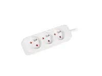 Lanberg Cable Power Strip, 3X French Outlets Quality-Grade Copper, 1.5 m | PS0-03E-0150-W