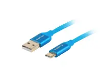 Lanberg | USB Type-C to USB Type-A 2.0 Cable Blue Premium QC 3.0, 1 m | CA-USBO-22CU-0010-BL | USB Type-C to USB Type-A
