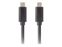 Lanberg | USB-C 3.1 Gen 2 Cable, 10GB/s PD100W, 1 m | CA-CMCM-32CU-0010-BK | USB Type-C to USB Type-C