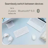 Asus Marshmallow KW100 | Keyboard | Wireless | US International | Oat Milk