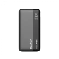 CANYON Power Bank PB-240, 25000mAh PD140W display power bank,Size160.0x82x27 mm Weight 508+-10g, Dark Grey