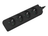 Lanberg | Power strip 1m 4x outlets for UPS system | PS0-04E-0100-IEC-BK | Sockets quantity 4